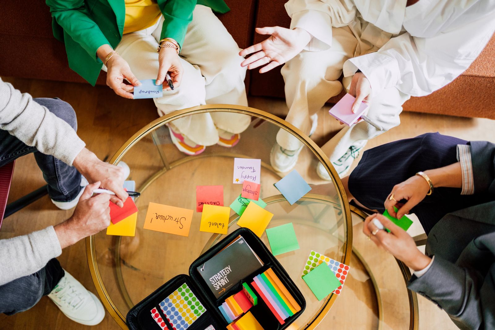 Strategy Sprint toolkit en post-its